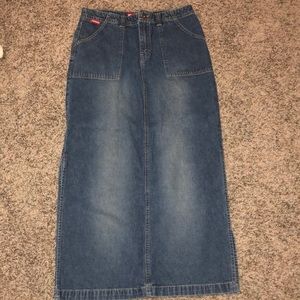 Long vintage jean skirt from Union Bay